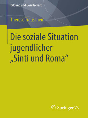 cover image of Die soziale Situation jugendlicher „Sinti und Roma"